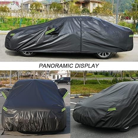 Kaugung 7 Layers Hatchback Car Cover Custom Fit Nissan Leaf from 2010 to 2025, Waterproof All Weather Resistant Outdoor Indoor Sun Rain Dust Snow Protection.(USA Warehouse,Within 3-7 Days) Black