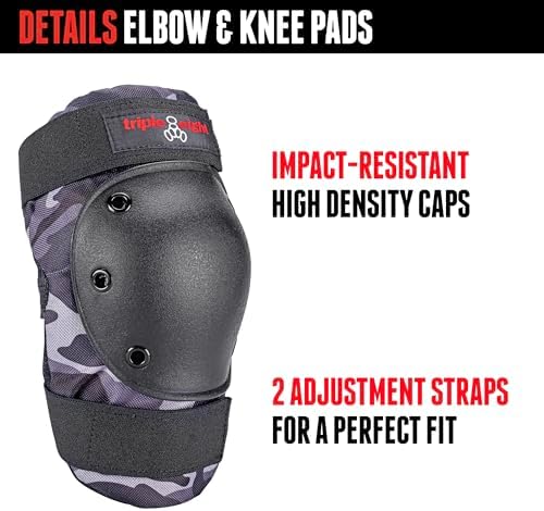Triple Eight Saver Series 3-Pack Pad Set– Ideal for Skateboarding, In-line Skating, Roller Skating, and Biking