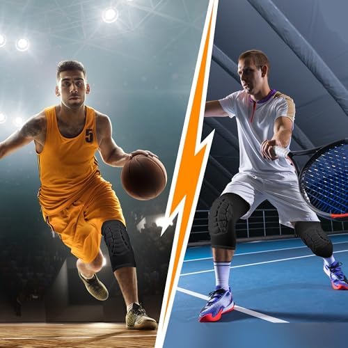 Basketball knee pads, compression leg covers for teenagers and adults, wrestling knee pads, football volleyball, pickleball, weightlifting knee pads (1 black short knee pad, X-Small)