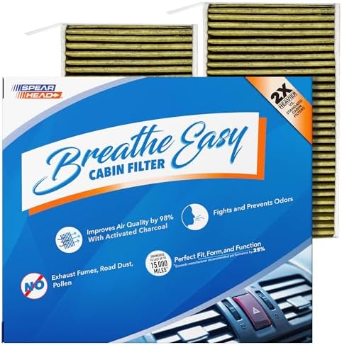 Spearhead 2-PK Odor Defense Breathe Easy AC & Heater Cabin Filter (BE-111)