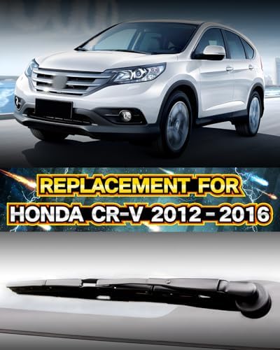 Rear Wiper Arm Blade Assembly, Replacement for Honda CR-V 2012-2016 SUV | Back Windshield Wiper Blade Arm Set, With Rear Window Wiper Arm Nut Cap Cover Accessories – OEM-Style Precision