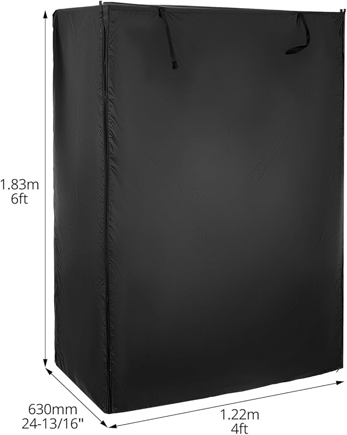 QWORK Shelf Units Cover, Heavy Duty Waterproof Wire Rack Cover for Shelf 48"x24"x 72"