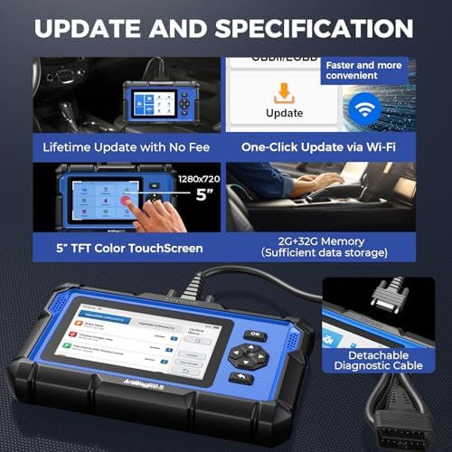 TOPDON AD600S OBD2 Scanner, Engine ABS SRS Transmission Diagnostic Tool