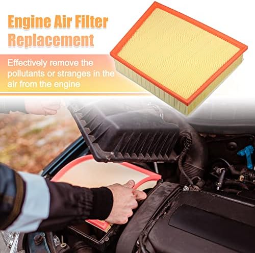 X AUTOHAUX Engine Air Filter 25945274 for Chevrolet Silverado 2011-2016 for GMC Sierra 2500 3500 HD 6.6L V8 Diesel Engine Air Cleaner High Filter Capacity (Pack of 2)