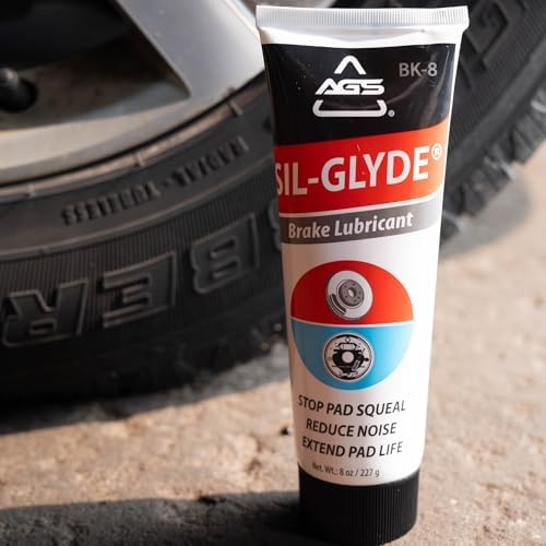 AGS Automotive Solutions SIL-Glyde Brake Lubricant – 8 oz Tube, Heat Resistant, Rust & Corrosion Protection, Moisture-Proof Brake Grease (Pack of 12)