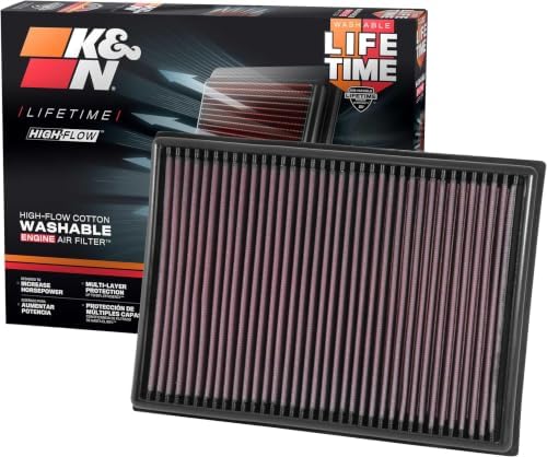 K&N High-Flow Original Lifetime Engine Air Filter: Increase Power: Premium, Washable: Compatible with 2010-2024 Toyota/Lexus: GX460, 4Runner, FJ, Land Cruiser, Prado, 33-2438 (Pack of 6)
