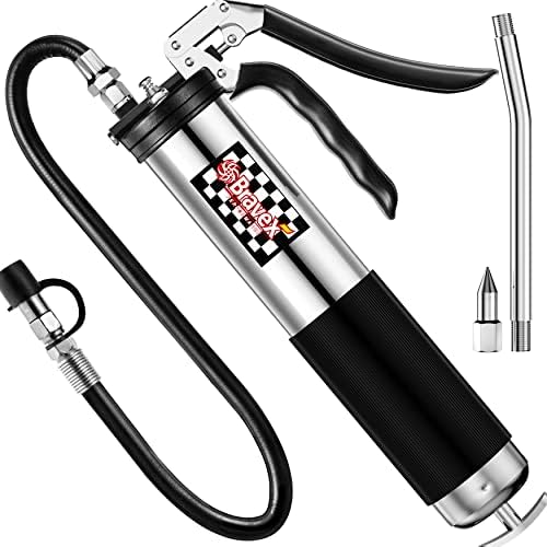 Professional Pistol Grip Grease Gun 6000PSI, 18" Flexible Hose, 14 Oz