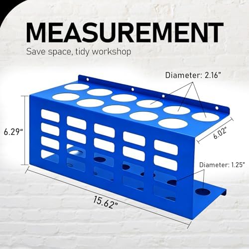Metal Wall Mount Caulk Tube Holder Rack, Blue