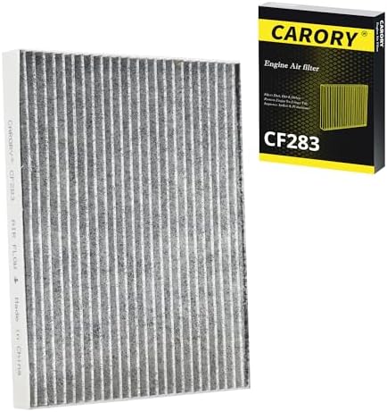 CARORY Cabin Air Filter w/Activated Carbon for Chrysler Pacifica (2017-2025), Grand Caravan (2021-2025), Voyager (2020-2025), OE#68606186AA, 68597396AA, CF12283, XC10581C, CAF99238C, 68308950AA, CF283