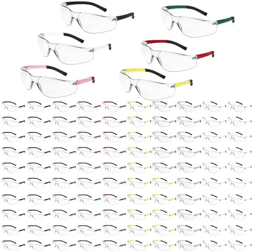 Salfboy Clear Safety Glasses Bulk，ANSI Z87.1 Scratch Resistant Eyewear