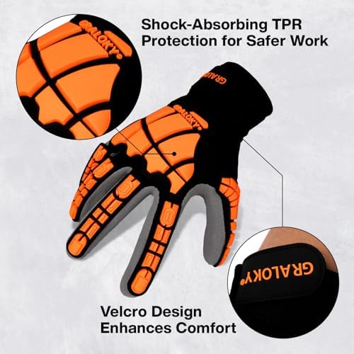 Safety Work Gloves for Men Women,Impact Work Gloves