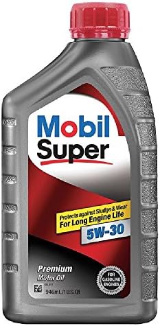 Mobil Super (120432-6PK) 5W-30 Motor Oil - 1 Quart, (Pack of 6)