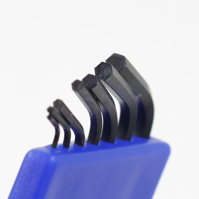 7pcs Mini Hex Key Allen Wrench Set (0.028"-7/64"), Small L Shaped Allen Key, Size 0.028", 0.035", 0.05", 1/16", 5/64", 3/32", 7/64" Micro Tool