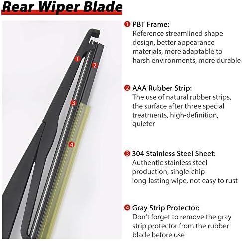 OTUAYAUTO Upgraded Replacement for Ford Expedition Lincoln Navigator 2009-2016 Rear Windshield Wiper Arm Blade Set - Replacement OEM 9L1Z17526A