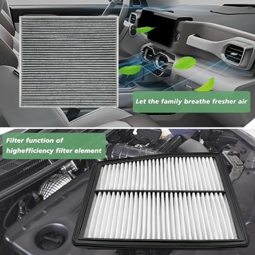 Cabin and Engine Air Filter Set Fits for Sportage Hybrid 2023-2025 2026, Sorento Hybrid, Santa Fe Hybrid 2021-2026, Tucson Hybrid 2022-2026, Sonata Hybrid 2020-2026, 97133L1000, 28113-L5100