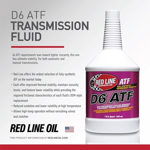 Red Line 30704 Full Synthetic D6 Automatic Transmission Fluid (ATF) - 1 Quart