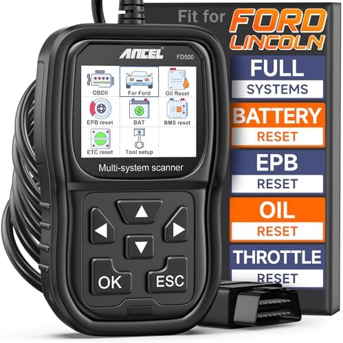ANCEL FD500 OBD2 Scanner for Ford, Lincoln, Mercury, Battery Registration