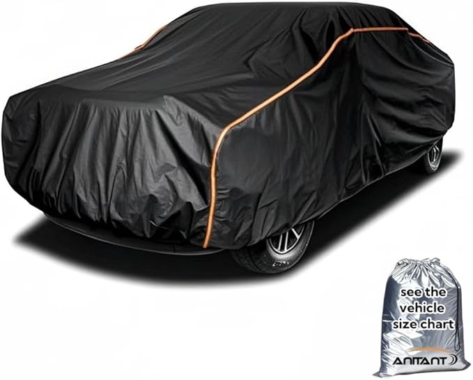 Super Lightweight Outdoor Crew Cab Truck Cover,Large Car Cover Waterproof All Weather Sun Rain UV Protection Full Exterior Covers Fit Truck Up to 252"