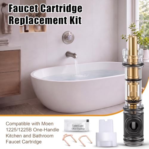 1 Pack Shower Cartridge Compatible with Moen 1225 1225B, Brass