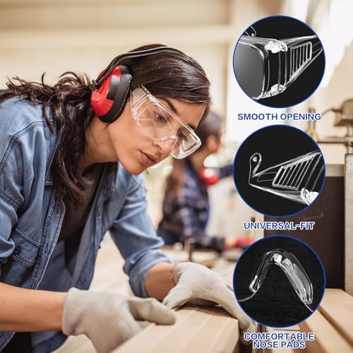 Safety Glasses Over Eyeglasses, Protective Goggles