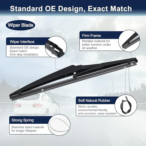 X AUTOHAUX Rear Windshield Wiper Blade Arm Set for Kia Sorento 10-14