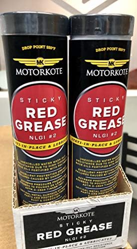 MotorKote Sticky Red Grease | Premium NLGI #2 Heavy-Duty Multi-Purpose Lithium Grease | 14 oz.