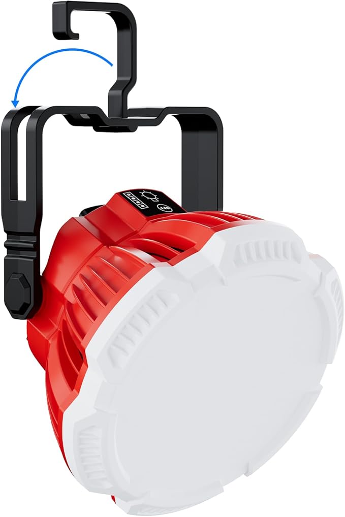 Work Light Cordless Floodlight for Milwaukee M18 18V Battery, 24W Flashlight 2400LM Portable Work Lights with SOS Flash, Tool Lights Workshop Home Repair Garage Camping (NO Battery Included)