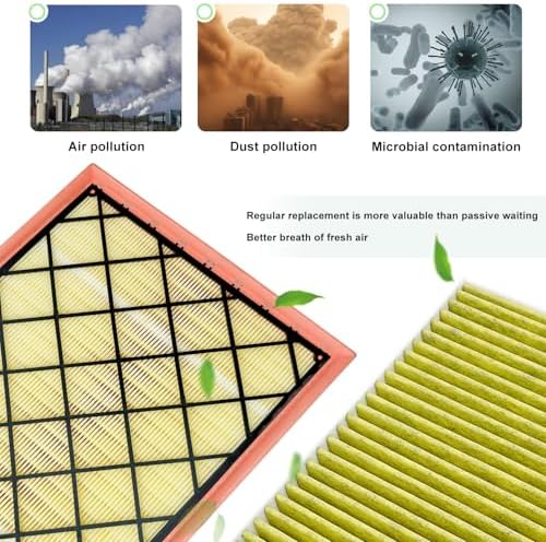 Cabin and Engine Air Filter Set Fits for Acadia 2017-2025 2026, Blazer 2019-2026, Traverse 2018-2026, Enclave 2018-2026, CF11966, 13356914, 23321606, CA12166