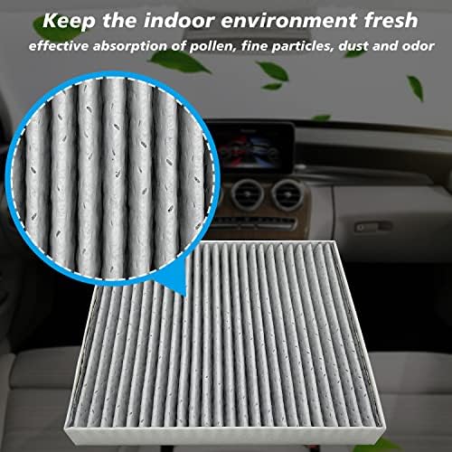 Capume 2PCS Cabin Engine Air Filter Kits JM802 JMAA00 Fits for 2016-2021 Civic L4 1.5L, 2017-2022 CR-V CRV L4 1.5L, Replacement for CF11182, CA12050, 80292-TF0-G01, 172205AAA00