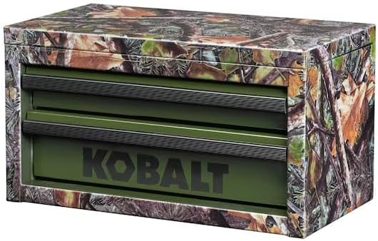 Mini 2-Drawer Steel Tool Box Green Camo