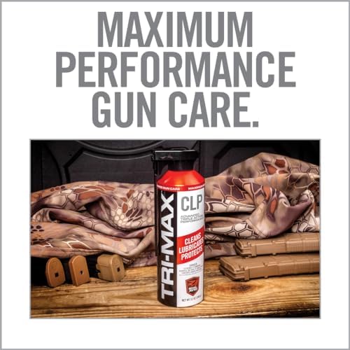 Real Avid Tri-Max 12oz CLP Gun Cleaning Oil - Long Lasting Gun Cleaner Spray w/Two-Position Nozzle Straw Excels in Extreme Temperatures
