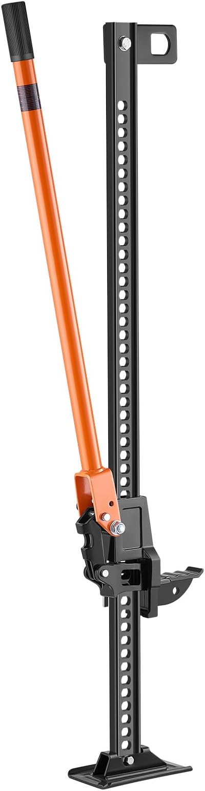 VEVOR Farm Jack 48 inch Utility High Lift, 7000 lbs Capacity Ratcheting Off Road Jeep Jack, Heavy for Tractor, Truck, SUV, Bumper Lift, Orange