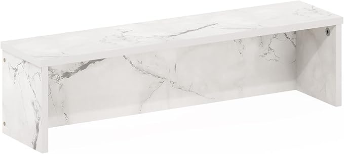 Furinno Helena Kitchen Counter Stackable Organizer Shelf, Set of 1, 23-Inch, Marble White