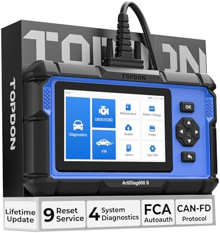 TOPDON AD600S OBD2 Scanner, Engine ABS SRS Transmission Diagnostic Tool