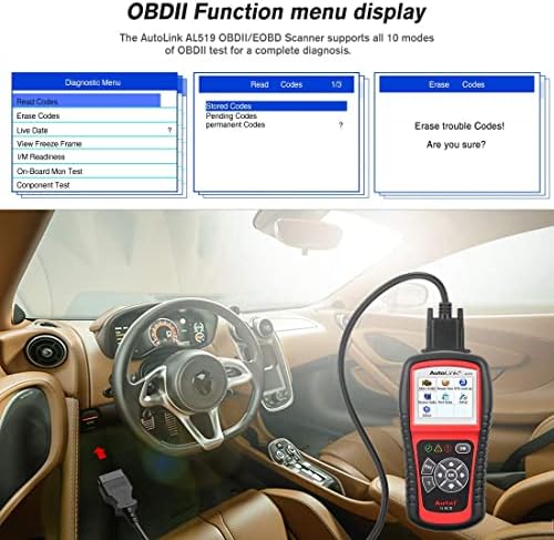 Autel AutoLink AL519 OBD2 Scanner, OBDII & CAN Car Diagnostic Scan Tool