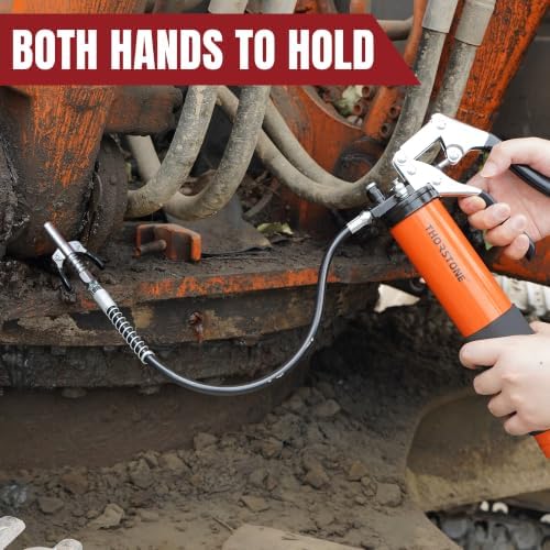 Thorstone 7000PSI Heavy Duty Pistol Grip Grease Gun Kit, 2PCS