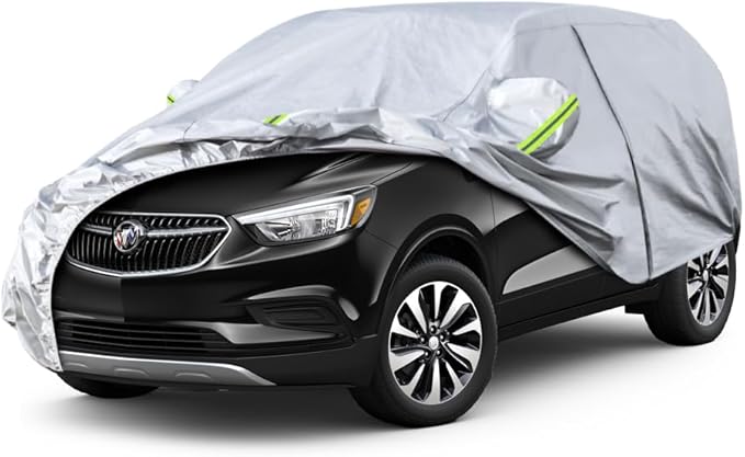 Koukou SUV Car Cover Custom Fit Buick Encore/Encore GX from 2012 to 2025, Waterproof Car Cover All Weather for Automobiles Outdoor Indoor with Zipper Door, Sun Rain Dust Snow Protection.