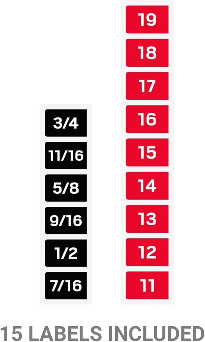 TEKTON Flat End Hex L-Key Set with Racks, 15-Piece (7/16-3/4 in., 11-19 mm) | KLX92301
