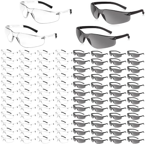 Salfboy Bulk Safety Glasses for Men Women, Clear