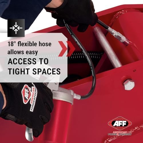 AFF 14 oz. Capacity Standard Pistol Grip Grease Gun with Heavy Duty Aluminum Die Cast Head, 5000 PSI, 8003