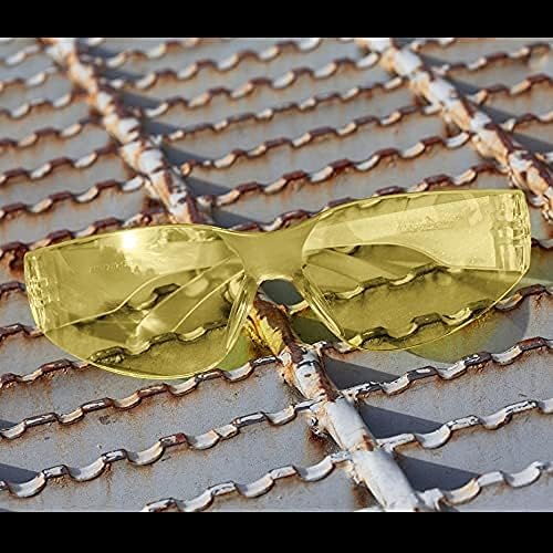 BISON LIFE Yellow Safety Glasses for Men & Women, ANSI Z87.1, 12 Pack