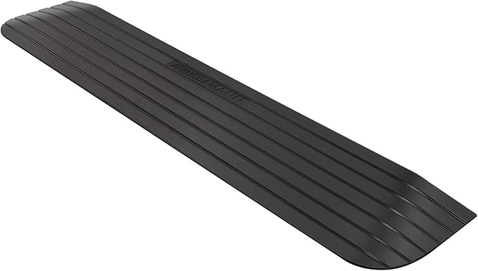 Ruedamann 1” Rise Threshold Ramps for Doorways, 2200 lbs Load Capacity Natural Rubber Wheelchair Ramp, Non-Skid Ramps for Wheelchairs for Home, Curbs, Power Wheelchairs, Power Scooters