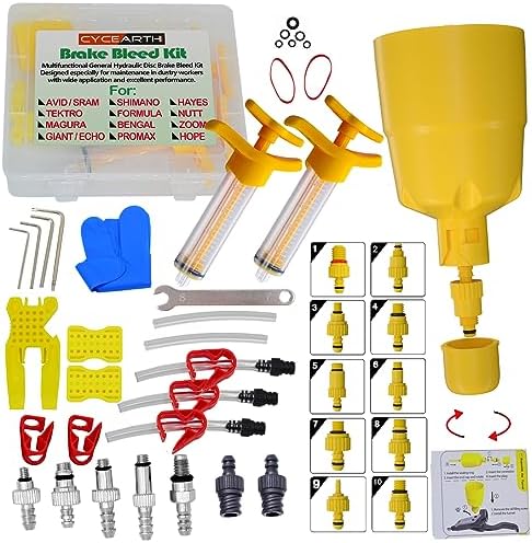 Bicycle Hydraulic Disc Brake Oil Bleed Kit for All Brakes Shimano,SRAM,AVID,TEKTRO,MAGURA,Hayes,Bike Brake Repair Tool