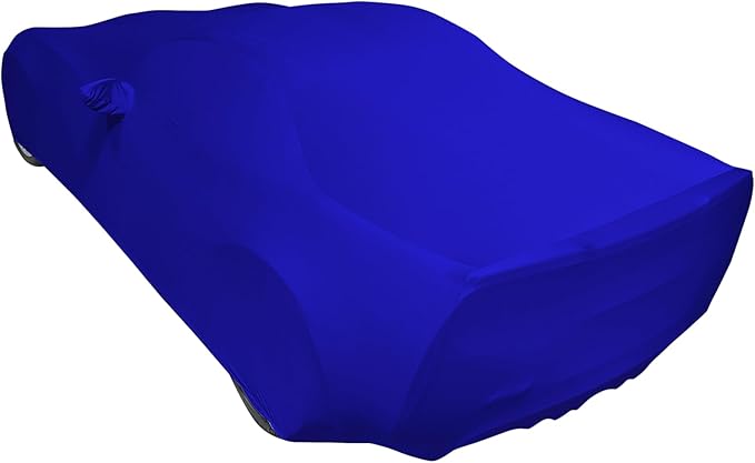 C6 Corvette Indoor Car Cover - Custom Fit Ultraguard Stretch Satin - Dust Proof Full Cover - The Ultimate High End Fit for 2005-2013 Base, Grand Sport, ZR1, Z06 Corvettes (Blue)