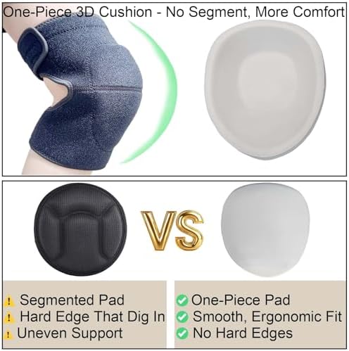 Work Knee Pads for Men, Women Adjustable Foam Pads, Black M, 1 Pair