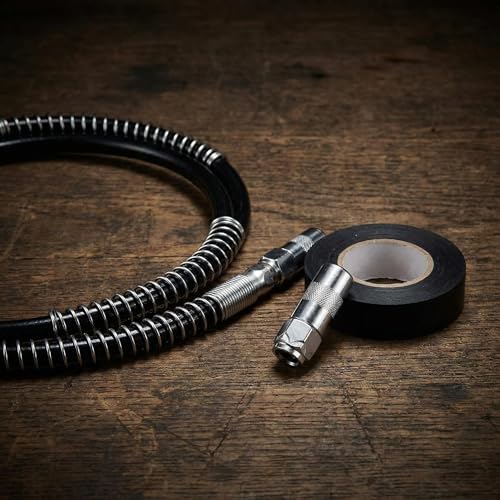 18 Inch Spring Flex Hose Grease Gun Hose Max Working Pressure 10000 PSI Compatible with All 1/8" NPT Grease Gun