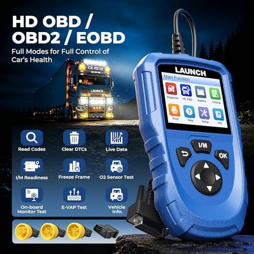 LAUNCH CR HD V2 Heavy Duty Truck Scanner 2026 Diesel Full-System Scan Tool