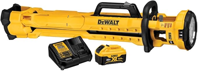 DEWALT 20V MAX Cordless LED Work Light and Tripod Base Kit with Battery and Charger Included (DCL079R1)