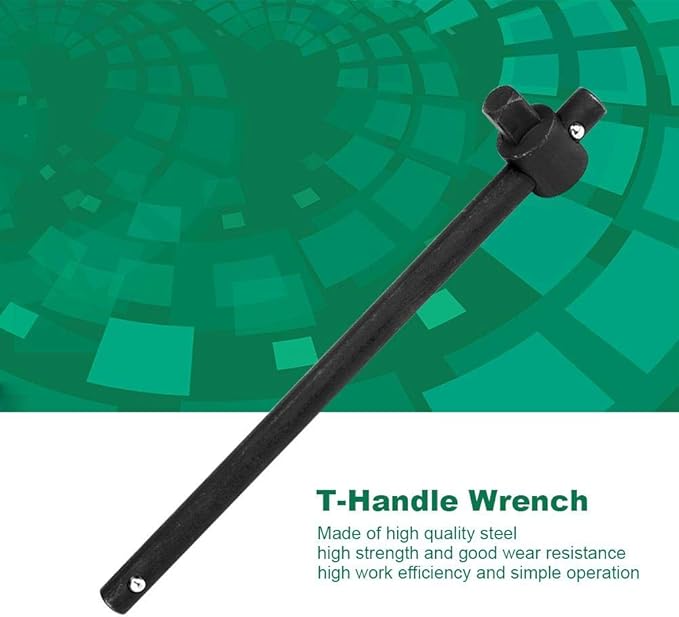 Fafeicy Sliding T Handle Socket Wrench Breaker Bar High Torsion Force Heavy Duty Steel for Vehicle Maintenance DIY(3/4" inch)