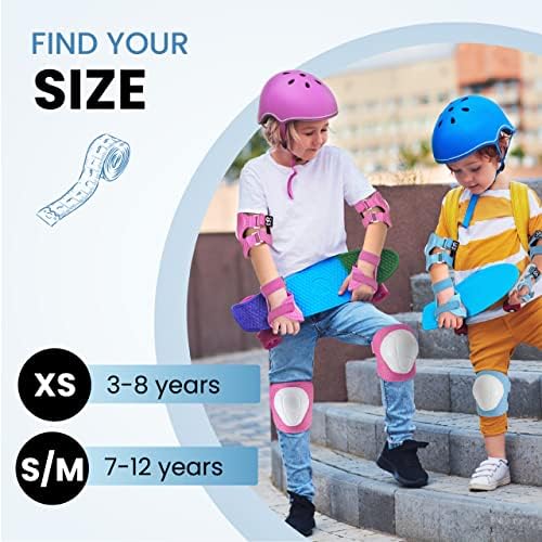 99FLIPS Knee Pads for Kids 3-12 Years [6pc] - Skating Protective Gear